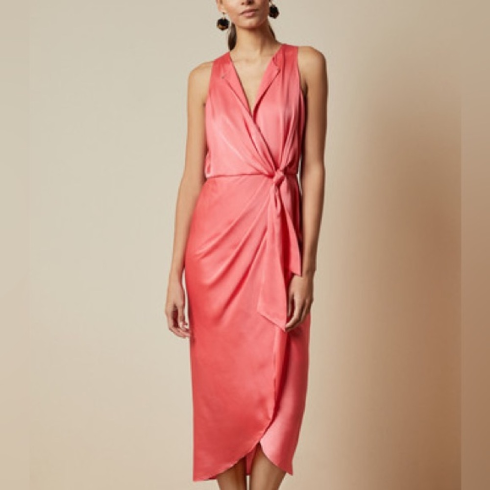 Ted Baker Pohshan Keyhole Pink Wrap Dress